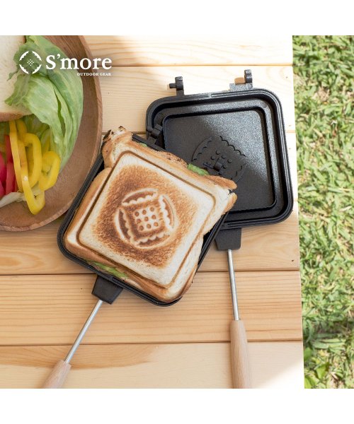 【Smore / スモアサンド 】 ホットサンドメーカー キャンプ 直火 耳まで バーベキュー BBQ アウトドア ホットサンド ホットサンドクッカー フライ