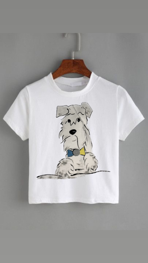 White T-shirt Cute Dog