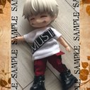 ねんどろいどどーる　服　少しだけ丈の長い　白色Tシャツ　MUST