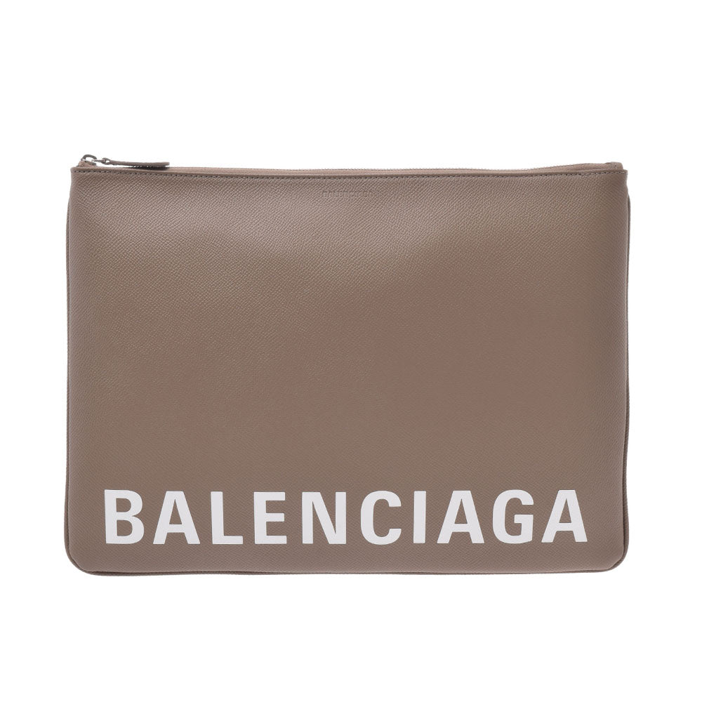 BALENCIAGA バレンシアガ 茶系 579550 ユニセックス レザー クラッチバッグ 未使用 