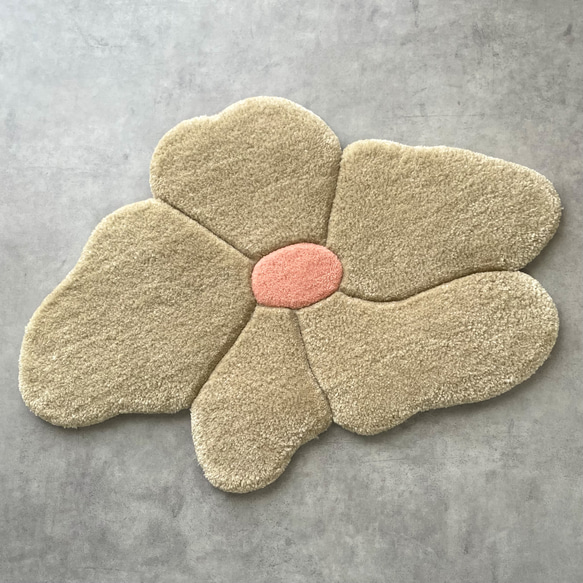 Brown flower rug