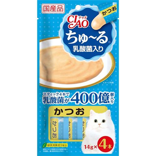 いなばペットフード チャオちゅーる乳酸菌入りかつお １４ｇ×４