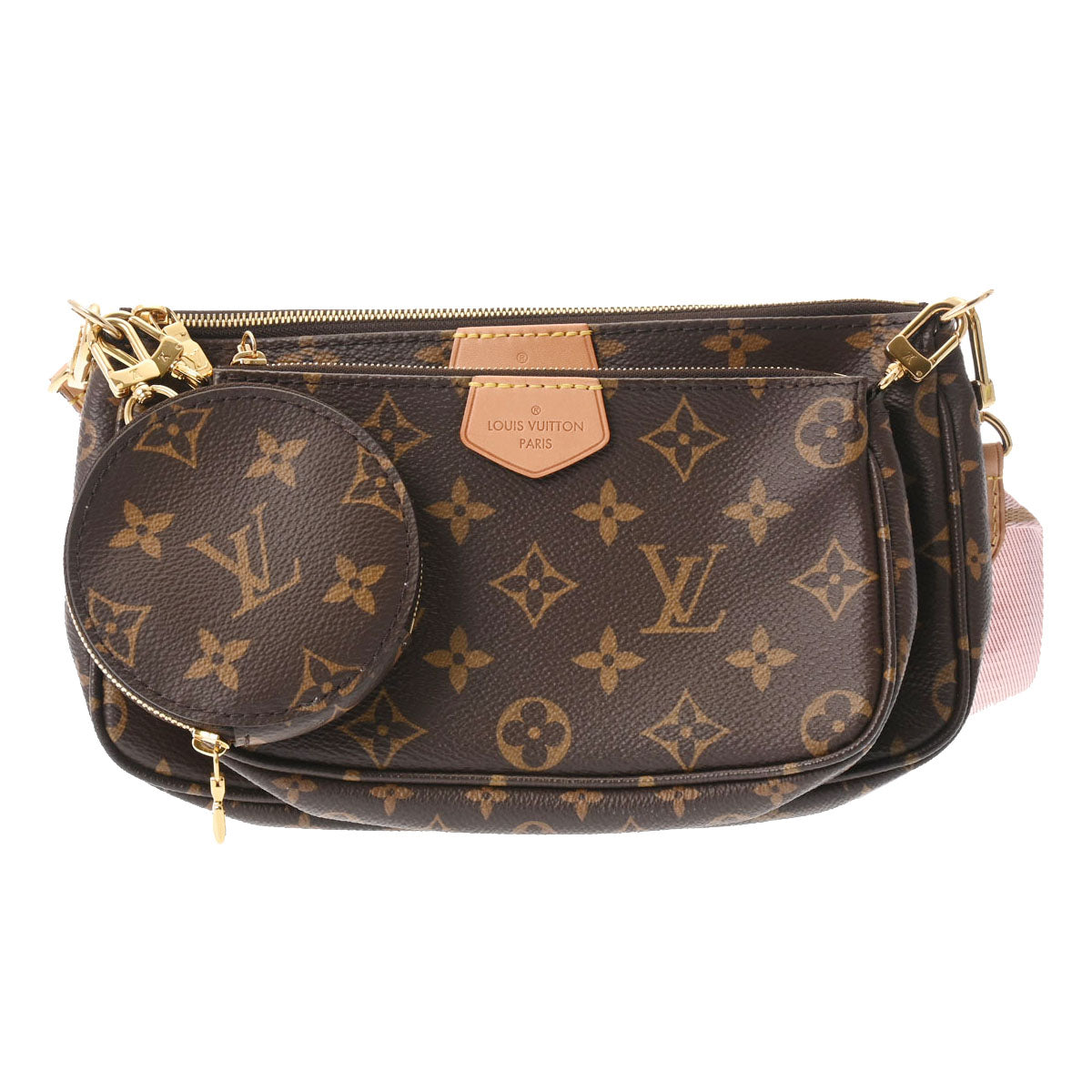 LOUIS VUITTON ルイヴィトン モノグラム ミュルティ ポシェットアクセソワール ローズクレール M44840 レディース モノグラムキャンバス ショルダーバッグ 新同 中古 