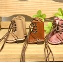 森き　ミニチュア編み上げブーツ　一足　miniature boots.