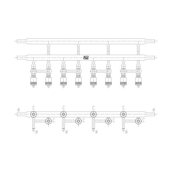 旭製作所 真空ライン（グリースレスバルブ仕様） 溝付 グリースレスバルブ 芯棒材質:PTFE