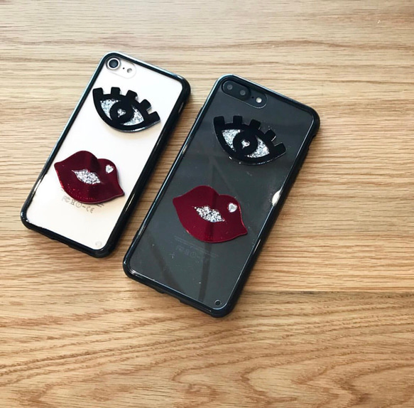 送料無料　mikiwuu  ミキウー　Bling Lip/Eye　iPhone 6/6S, 7, 8 携帯ケース