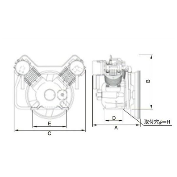 明治機械製作所 オイルフリー圧縮機本体 BFOUー75(P) BFOU-75(P) 1個（直送品）