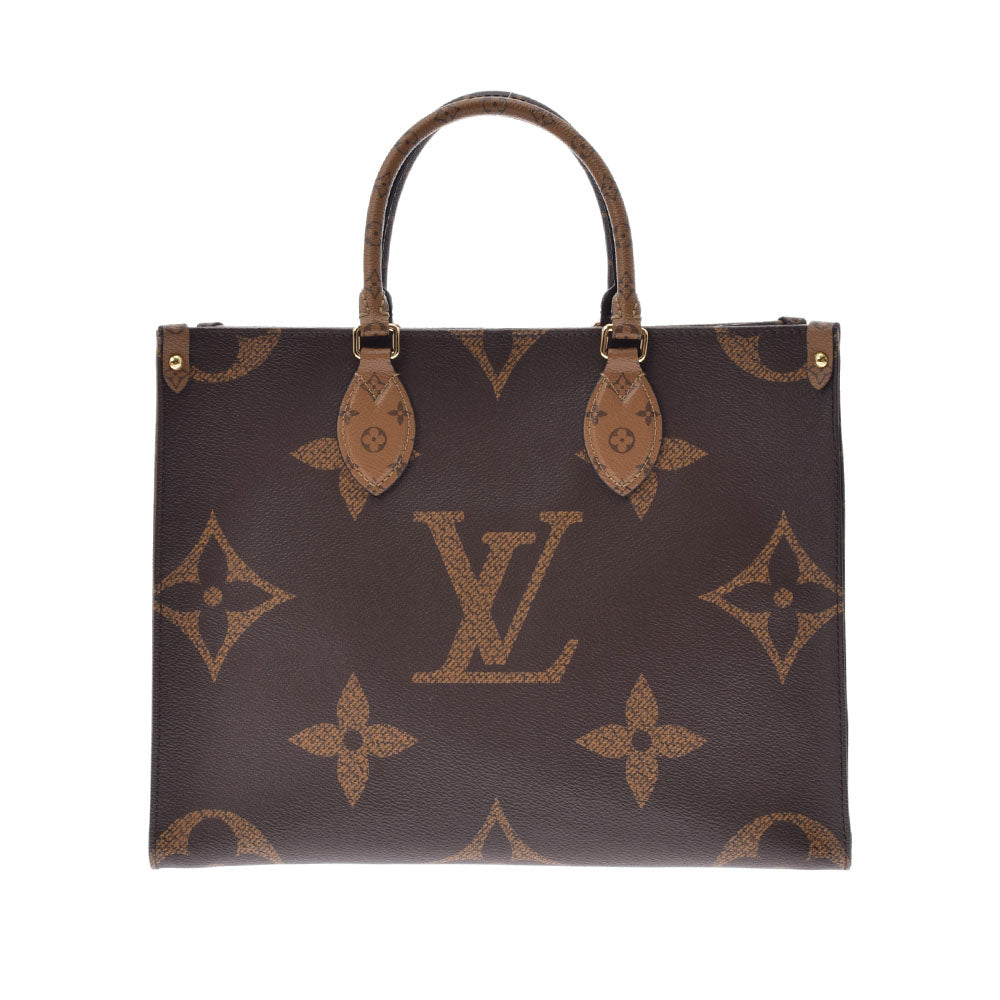 LOUIS VUITTON ルイヴィトン モノグラム リバースオンザゴーMM 2WAY ブラウン M45321 ユニセックス モノグラムキャンバス トートバッグ 新同 中古 