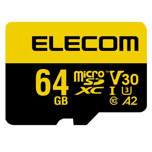 エレコム MF-HMS064GU13V3 高耐久 U3,V30 microSDXC メモリカード 64GB