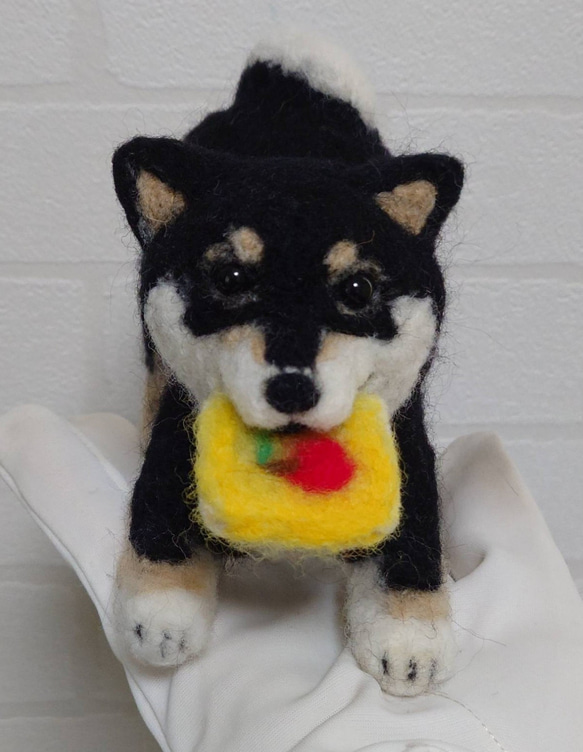 柴犬　羊毛　羊毛フェルト　ハンドメイド　黒柴