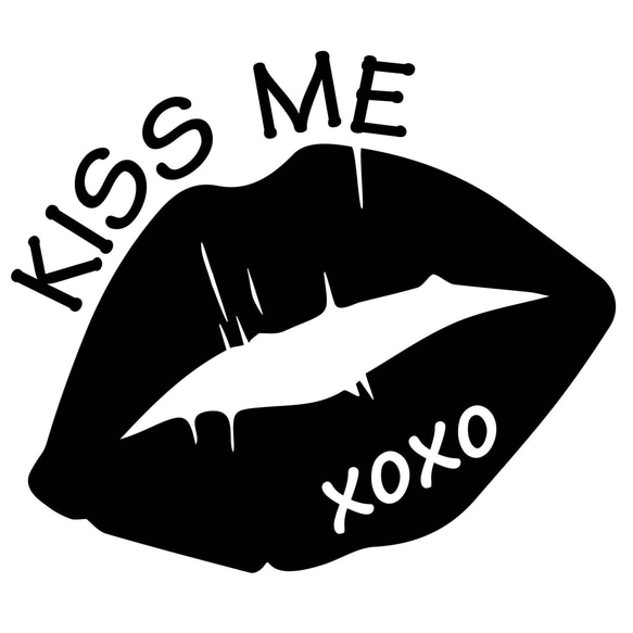 カッティングシート ステッカー キスマーク 唇 kissme xoxo セクシー