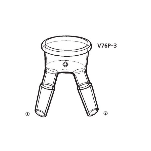 桐山製作所 二又アダプター V76P-3-1 1個 64-1066-49（直送品）