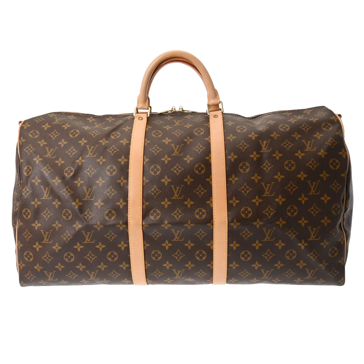 【新年の贈り物】LOUIS VUITTON ルイヴィトン モノグラム キーポル バンドリエール 60 ブラウン M41412 ユニセックス モノグラムキャンバス ボストンバッグ Aランク 中古 _画像1