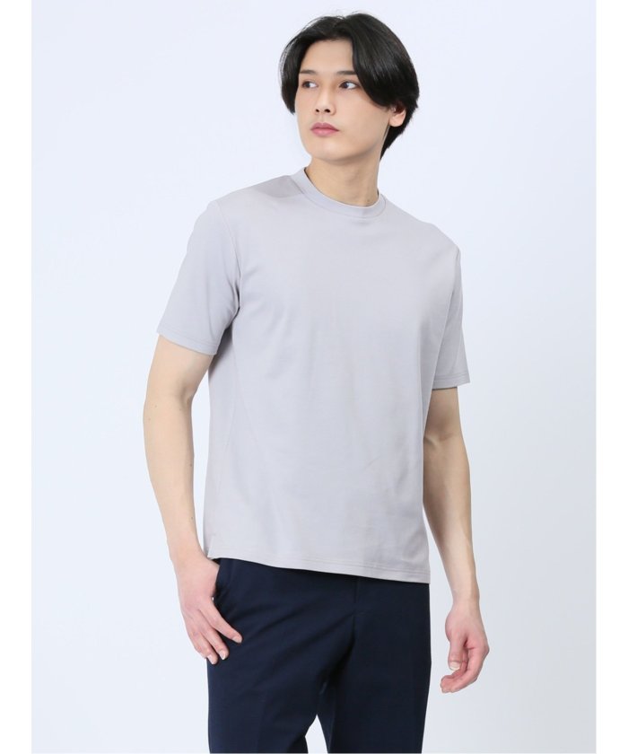 エムエフエディトリアル/【DRESS T－SHIRT】綿ストレッチ クルーネック半袖Tシャツ メン･･･