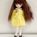 JANAYA BJD1/6サイズドール  服　30センチ前後ドール 用　黄色洋服　4点セット