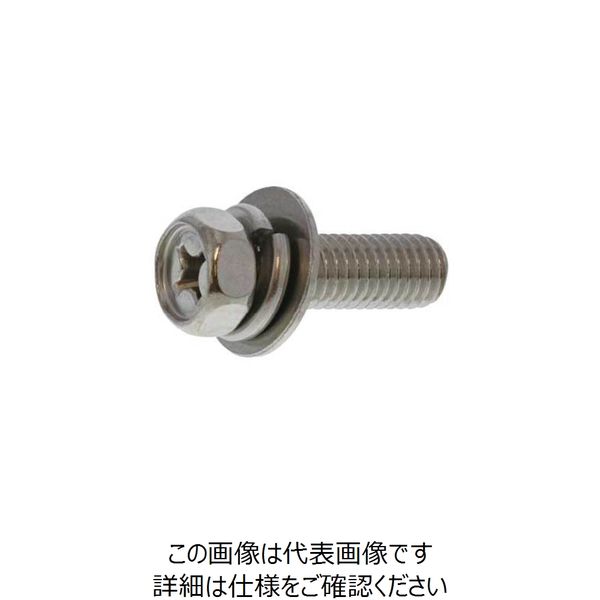 SUNCO 三価ホワイト B12+小形UP P＝3 8×35 （200本入） 259-2626（直送品）