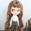 1055※単品※カーキのハーフパンツ※ブライスアウトフィット※1/6ドール服