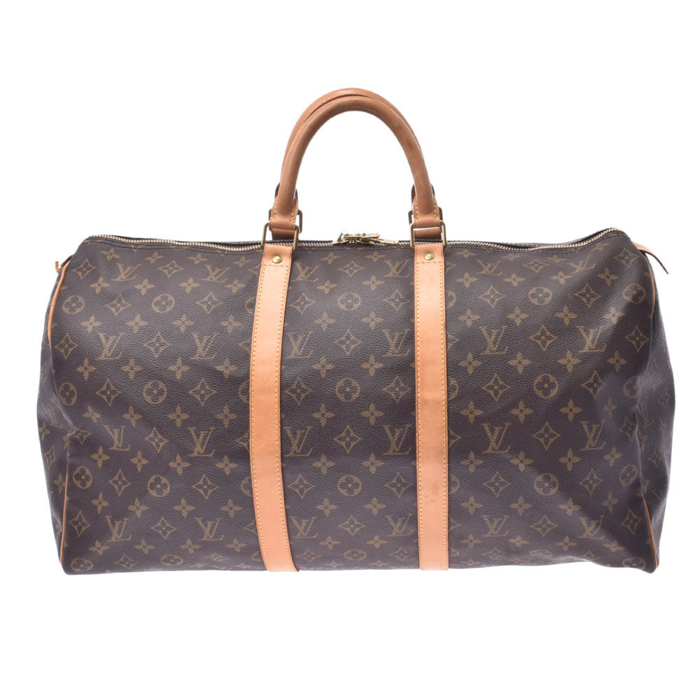 LOUIS VUITTON ルイヴィトン モノグラム キーポル50 ブラウン M41426 ユニセックス モノグラムキャンバス レザー ボストンバッグ Bランク 中古 