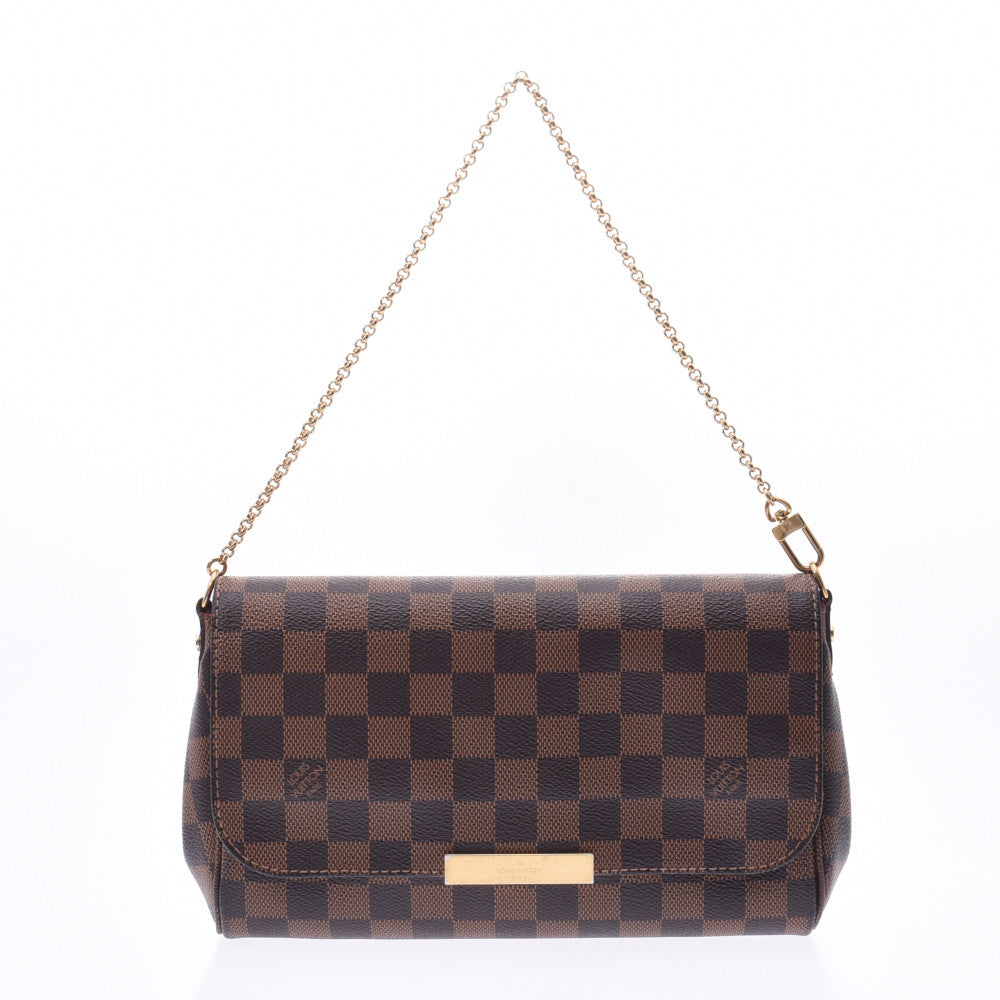 LOUIS VUITTON ルイヴィトン ダミエ フェイボリットMM 2WAYバッグ ブラウン N41129 レディース ショルダーバッグ Bランク 中古 