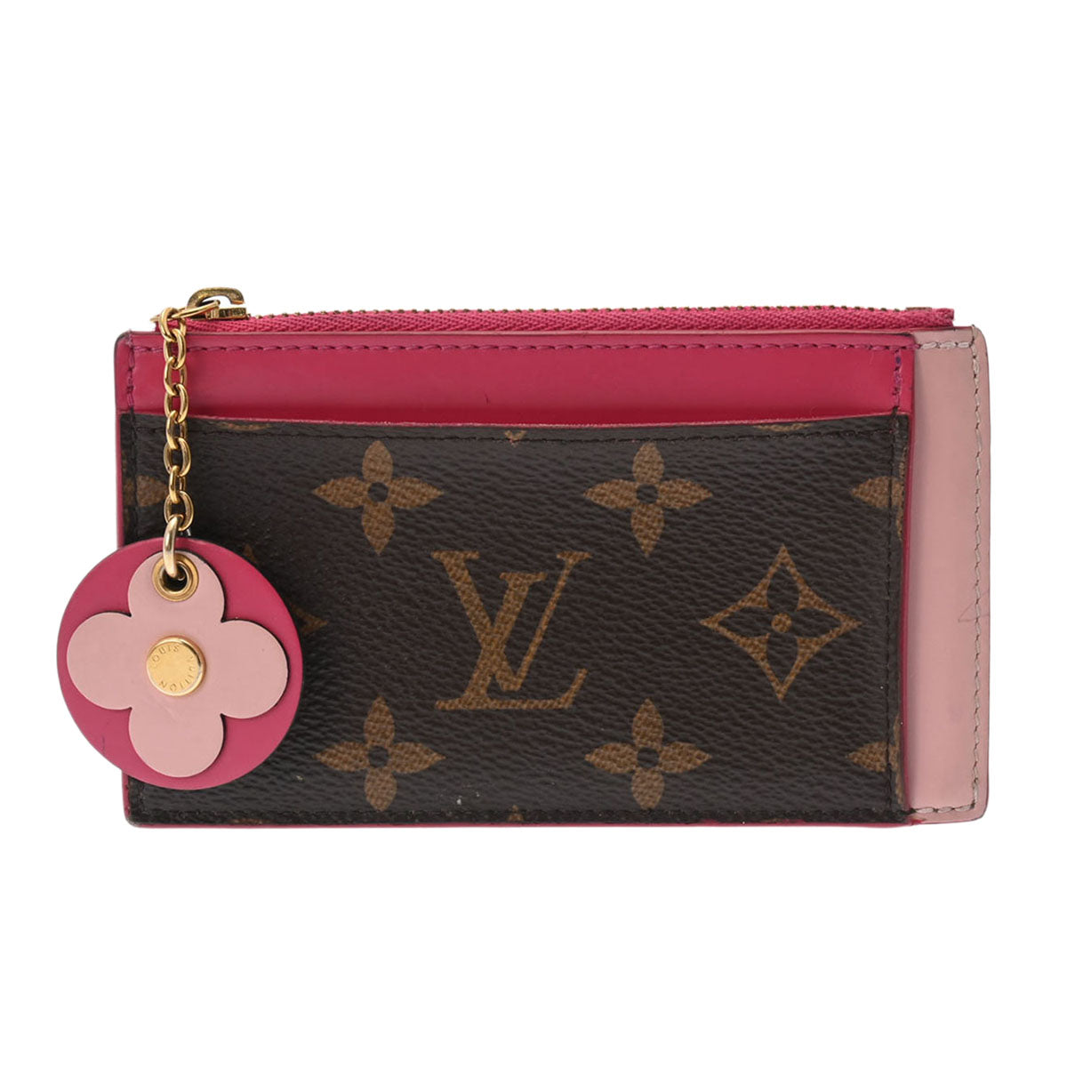 【2024年最新】 LOUIS VUITTON ルイヴィトン モノグラム ポルトカルト ジップ ピンク M67494 レディース モノグラムキャンバス コインケース Bランク 中古 _画像1