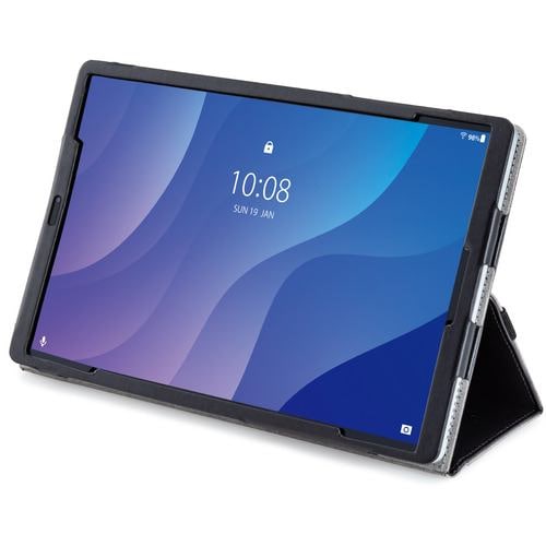 エレコム TB-L201PLFBK Lenovo Tab M10 HD(2nd Gen) フラップカバー ソフトレザー 2アングル 軽量