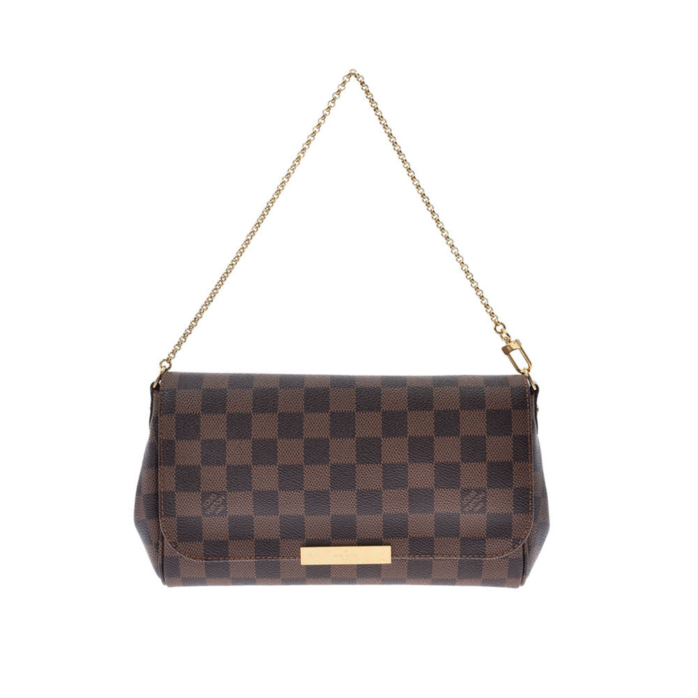 LOUIS VUITTON ルイヴィトン ダミエ フェイボリットMM 2WAY ブラウン N41129 レディース ダミエキャンバス ショルダーバッグ Aランク 中古 