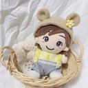 《完成品販売》くまみみヘアバンド＆サロペット ２点セット ちびぬいサイズ