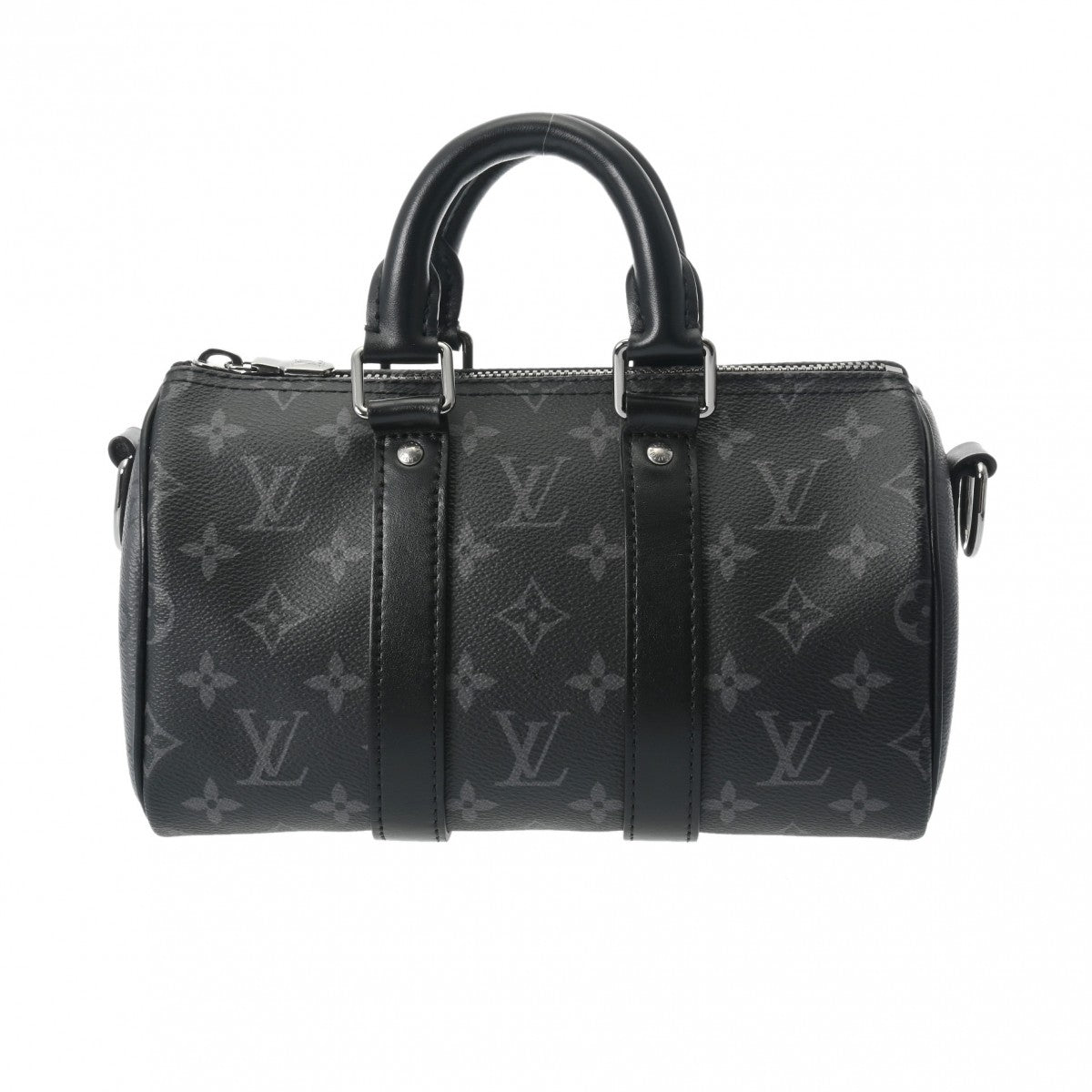 LOUIS VUITTON ルイヴィトン モノグラムエクリプス キーポル バンドリエール 25 2WAY ブラック M46271 メンズ モノグラムキャンバス ハンドバッグ Aランク 中古 