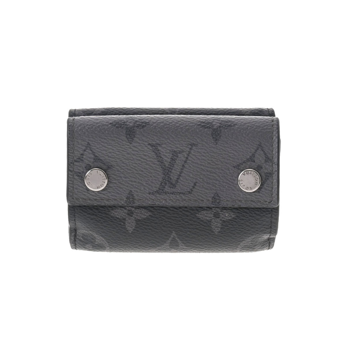 LOUIS VUITTON ルイヴィトン モノグラム ディスカバリー コンパクトウォレット ブラック/グレー M45417 メンズ モノグラムエクリプスリバース 三つ折り財布 Bランク 中古 