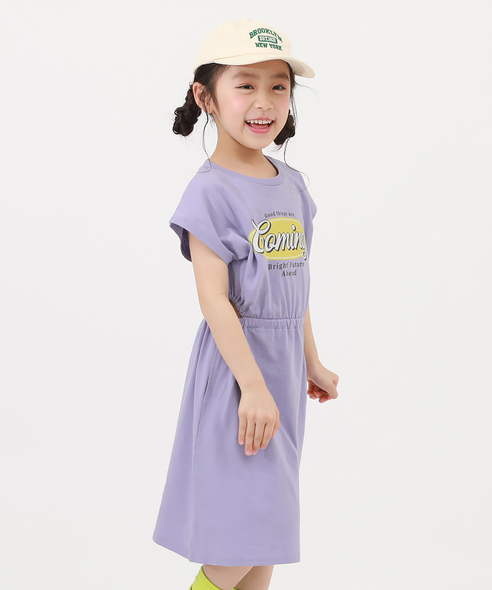 デビロック/ウエストデザイン半袖ワンピース 子供服 キッズ 女の子 半袖ワンピース ノースリーブワ･･･