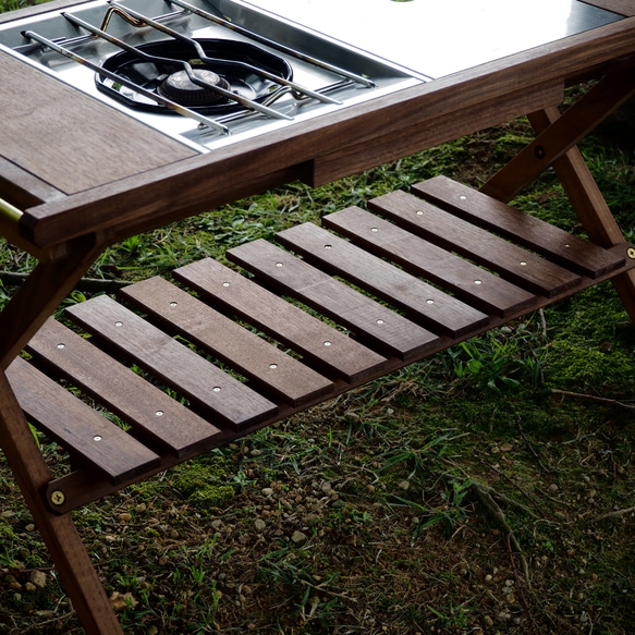 shelf board (flow line table walnut)