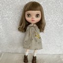 blythe outfit ミモザ刺繍のお洋服セット