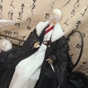 ドール服 6点セット 1/4サイズ 1/6サイズドール衣装bjd1/4 doll服 手作りの服 中国の古代衣装漢服 男性用 ブラック