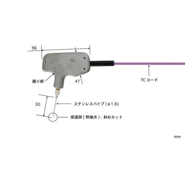 突刺し形温度センサ ー200~300°C 応答速度(秒):1.5 Kタイプ 【BTー31KーTC1ーASP】 BT-31K-TC1-ASP（直送品）