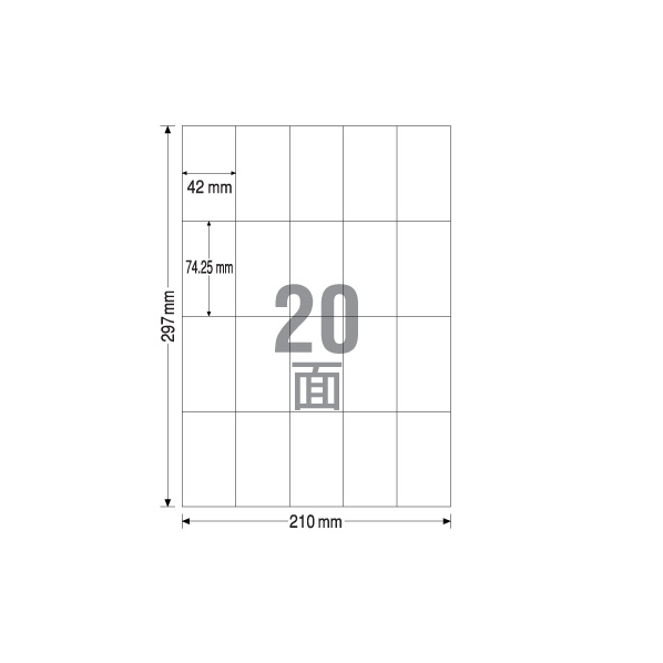 TAC ラベルシール A4 20面 100枚 1冊（100枚） F840019