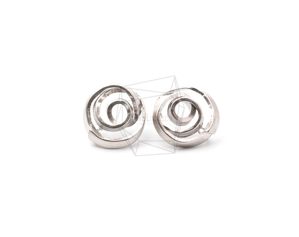 ERG-1182-MR【2個入り】スワールピアス,Swirly Textured Post Earring