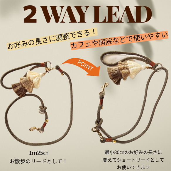 ２WAYリード【5色】