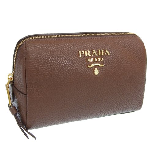 PRADA プラダ VITELLO DAINO ヴィッテロ ダイノ レザー ポーチ 小物入れ メイクポーチ