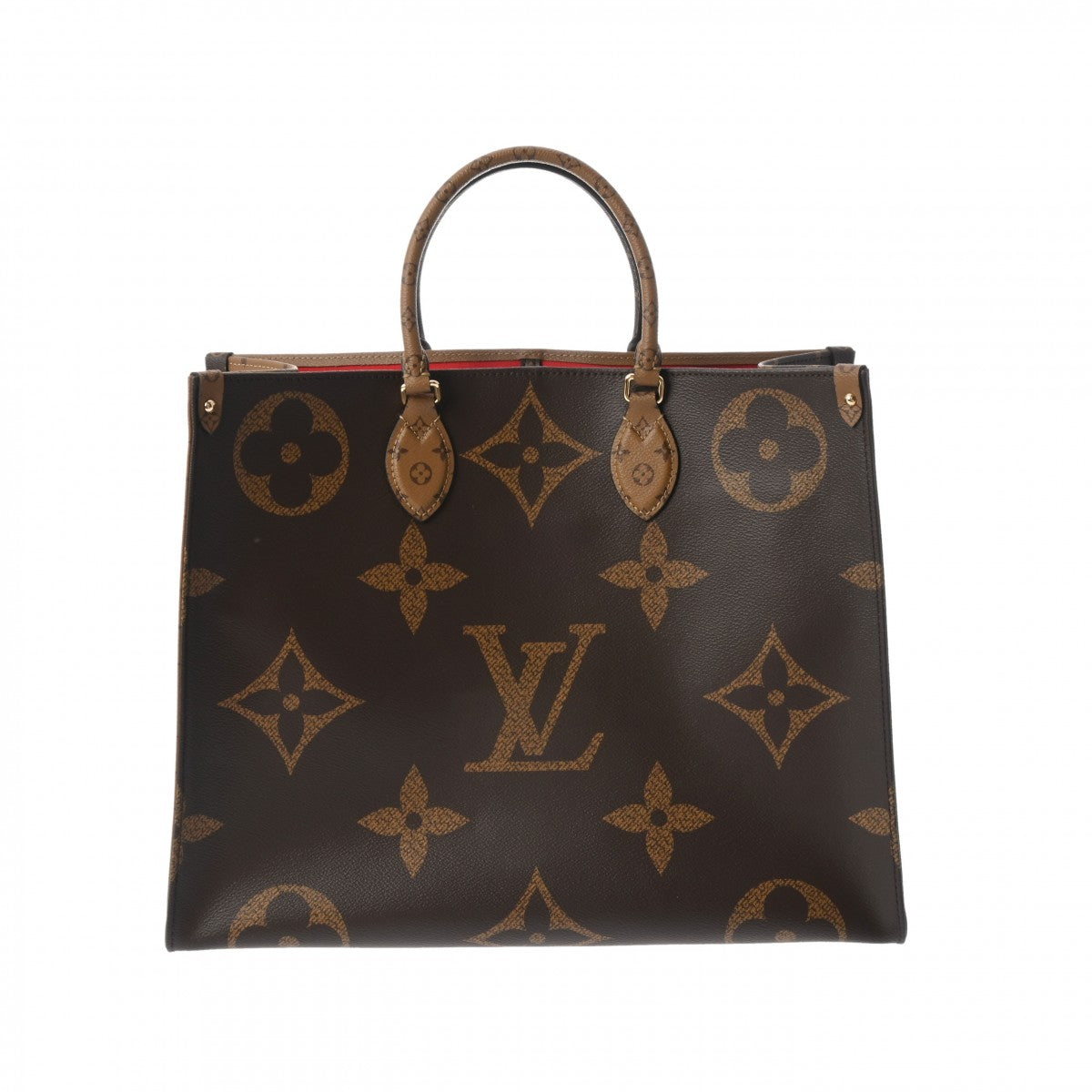 LOUIS VUITTON ルイヴィトン モノグラムジャイアント オンザゴー GM  ブラウン M44576 ユニセックス モノグラムキャンバス 2WAYバッグ Aランク 中古 