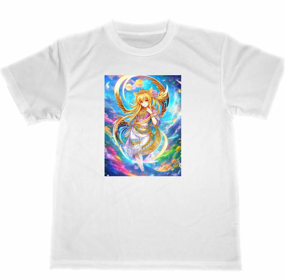 キツネ　ドライ　Tシャツ　オリジナル　アニメ　美少女　キャラクター　狐　ケモナー