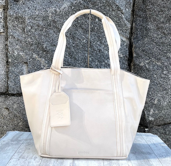 ぱすてるシリーズ ラインTOTE-bag  IVORY