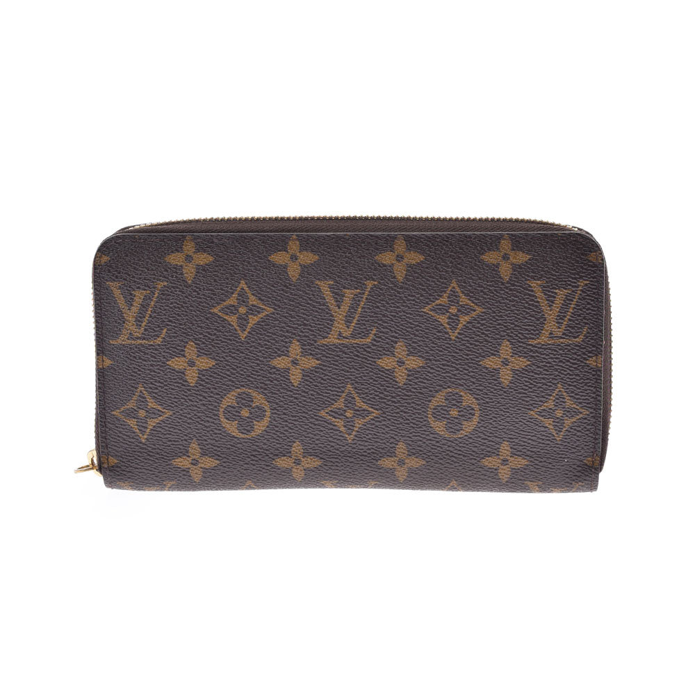 LOUIS VUITTON ルイヴィトン モノグラム ジッピーウォレット  ブラウン M42616 ユニセックス モノグラムキャンバス 長財布 Bランク 中古 