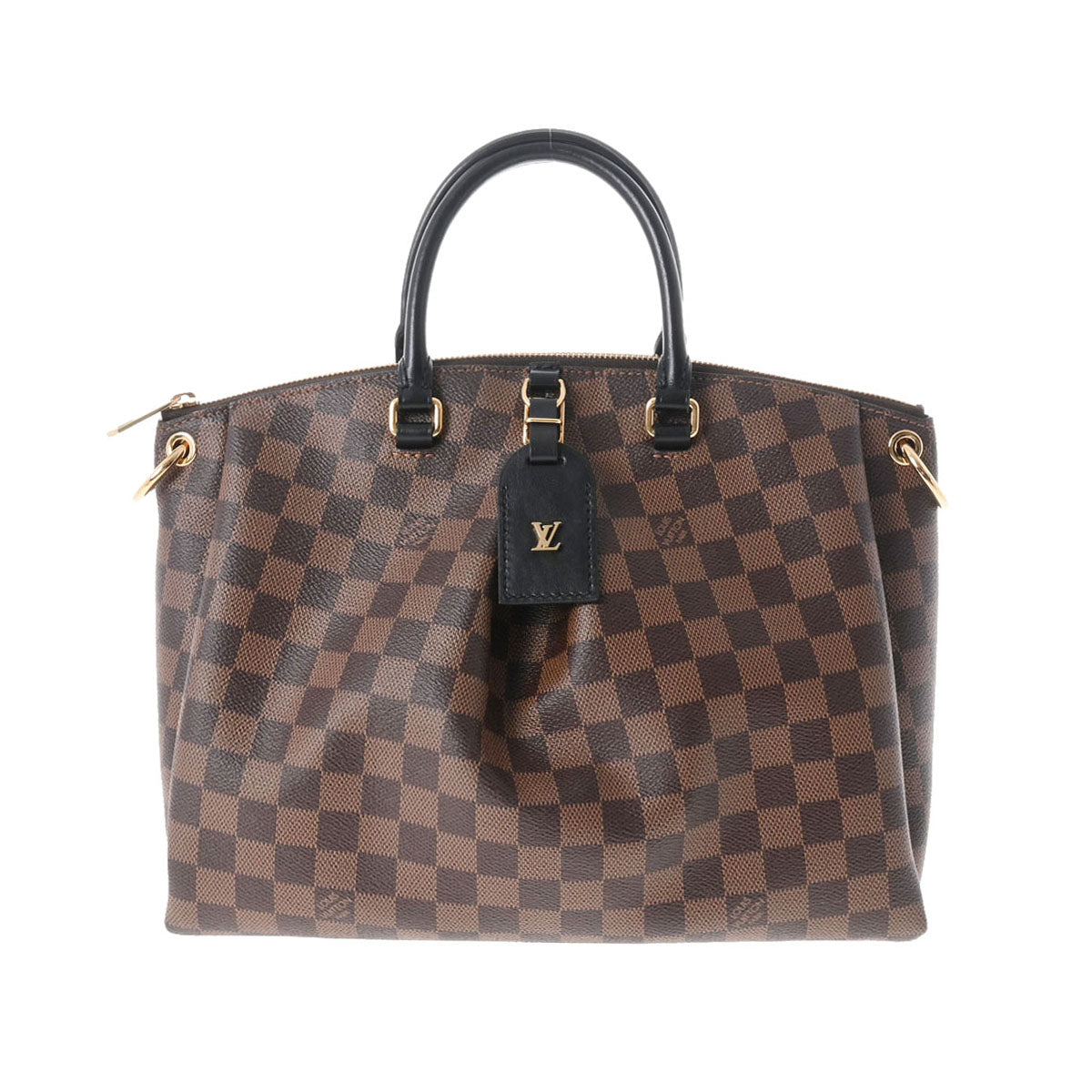 LOUIS VUITTON ルイヴィトン ダミエ オデオントート MM ブラウン N45283 レディース ダミエキャンバス 2WAYバッグ Aランク 中古 