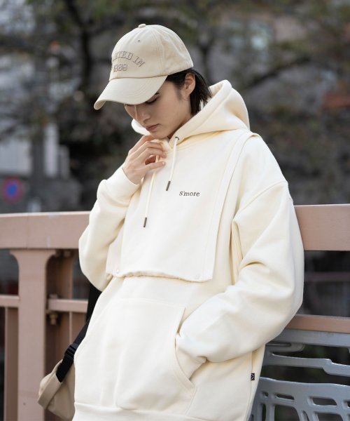 【 Smore / 2WAY removable vest sweat parka 】2WAY仕様  裏起毛パーカー