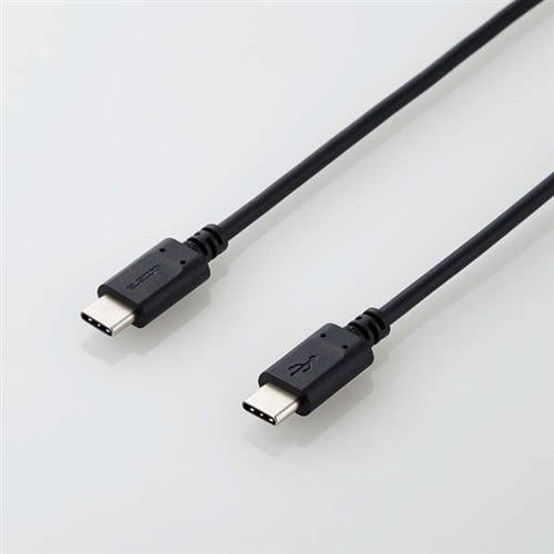 エレコム MPA-CC10PNBK USB2.0ケーブル(C-C、PD対応) 1.0m ブラック