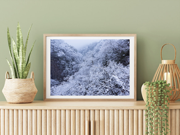 付知峡　冬景色　インテリア・アートポスター　IVYL-020 渓谷　雪　岐阜　風景