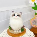 【オーダーメイドペット】羊毛フェルト、うちの子　猫ぬいぐるみ、フェルト猫、羊毛猫、肖像画、犬猫人形 プレゼントやギフトに