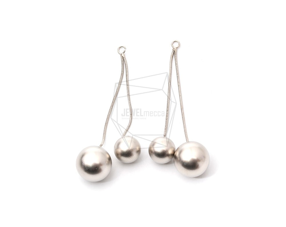 ERG-1150-MR【2個入り】ダブルボールピアスチャーム,Double Ball Earring Charm