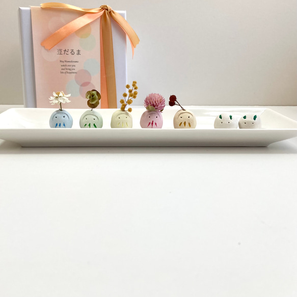 豆だるまと雪うさぎ　干菓子のようなだるま　ひな祭り　縁起物　合格祈願　かわいい雑貨　ダルマ