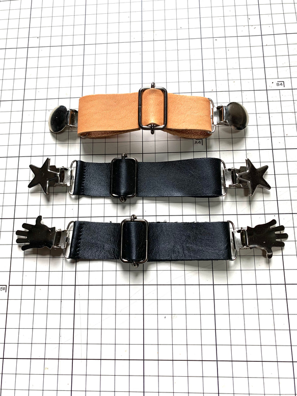 ［本革］サロペット肩紐ずれ防止ストラップ